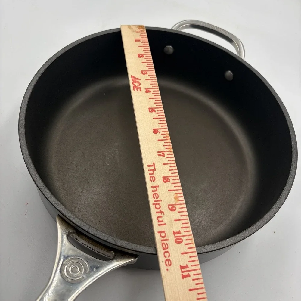 Le Creuset Toughened Non-Stick Deep Sauté Frying Pan Helper Handle 10.5